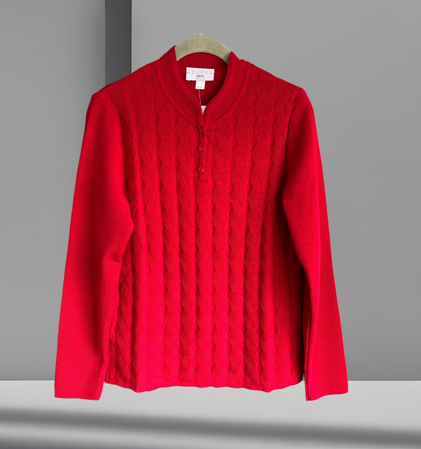 Pull Femme Manches Longues Col Tunisien