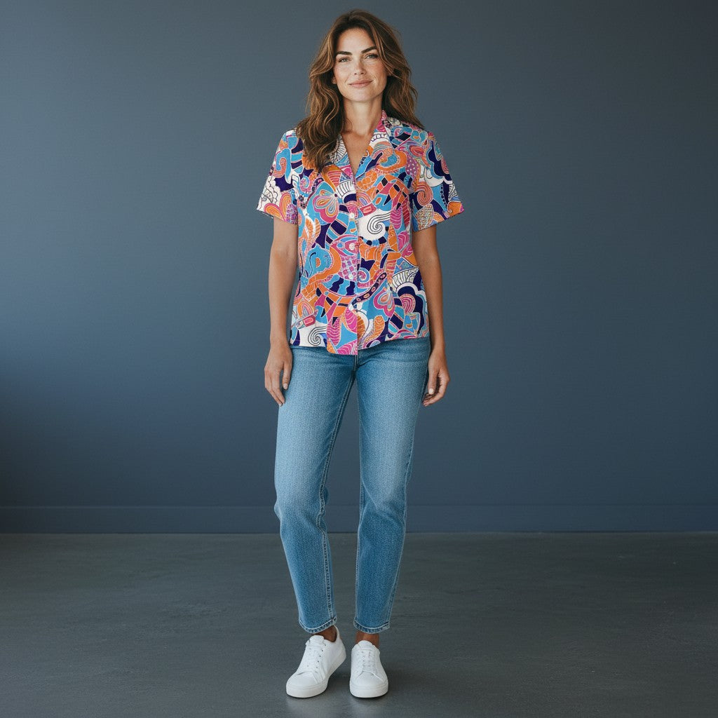 Chemisier Femme Manches Courtes