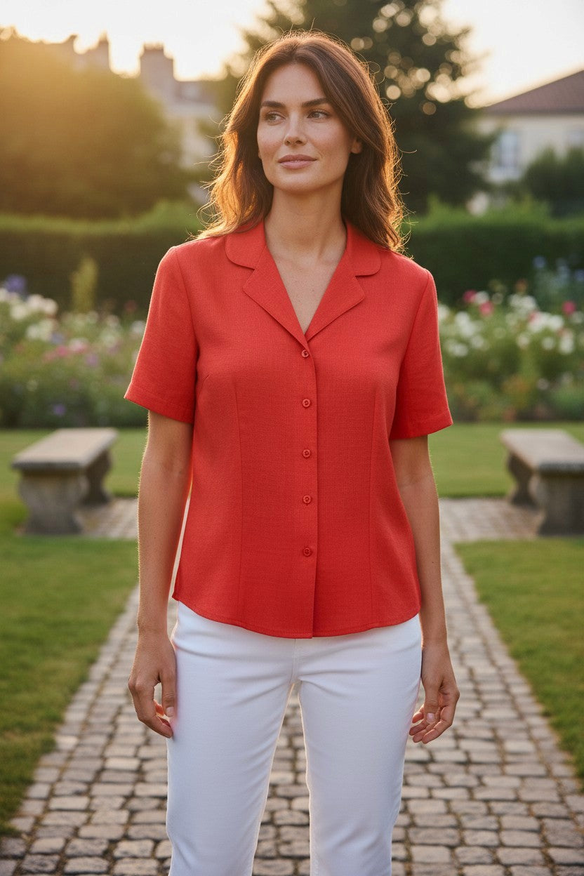 Chemisier Femme Manches Courtes